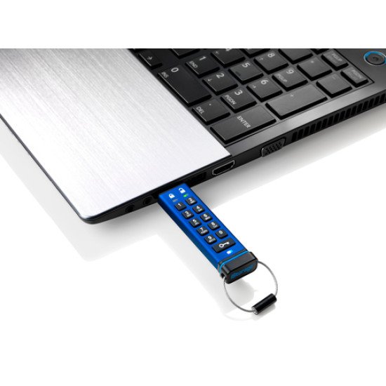 iStorage datAshur Pro clé USB 128 Go USB Type-A 3.2 Gen 2 (3.1 Gen 2) Bleu
