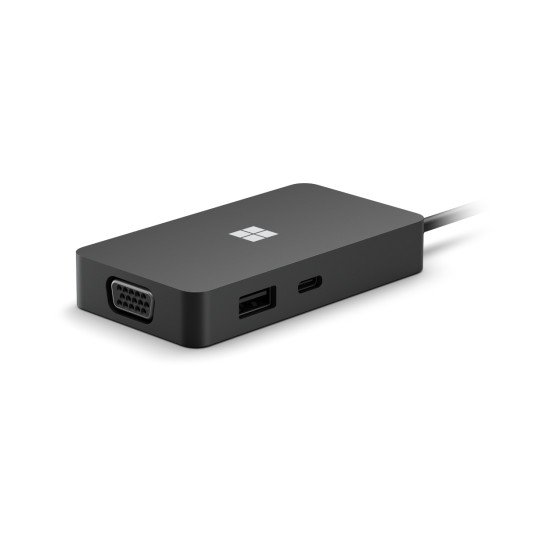 Microsoft USB-C Travel Hub Black adaptateur graphique USB Noir