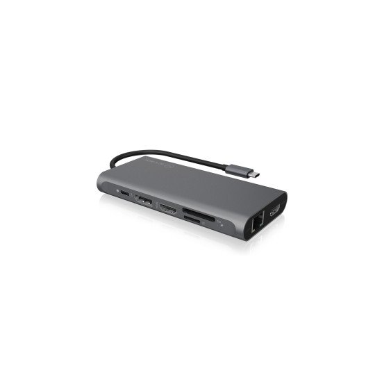 ICY BOX IB-DK4050-CPD Avec fil USB 3.2 Gen 1 (3.1 Gen 1) Type-C Anthracite