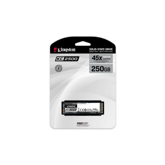 Kingston Technology KC2500 M.2 disque SSD 250 Go PCI Express 3.0 3D TLC NVMe Kingston Technology KC2500 M.2 disque SSD 250 Go PCI Express 3.0 3D TLC NVMe