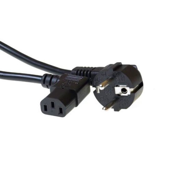 ACT 230V connection cable schuko male (angled) - C13 (angled) 2 m Noir
