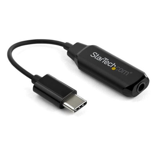 StarTech.com Câble adaptateur USB Type-C vers jack 3,5 mm - Noir - USB-C vers jack audio