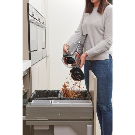 Black & Decker BHHV520JF-QW aspirateur de table Noir, Argent, Titane Sans sac