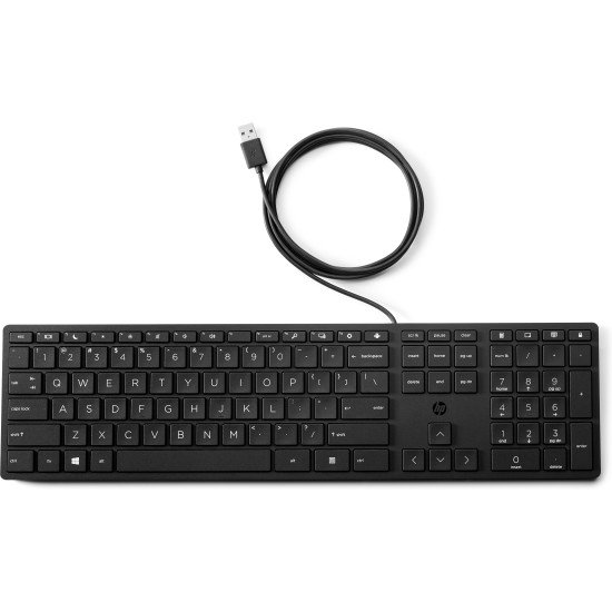 HP 320K clavier USB QWERTY Anglais Noir