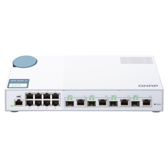 QNAP QSW-M408-4C commutateur réseau Géré L2 Gigabit Ethernet (10/100/1000) Blanc