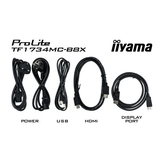 iiyama ProLite TF1734MC-B8X écran PC 43,2 cm (17") 1280 x 1024 pixels Écran tactile