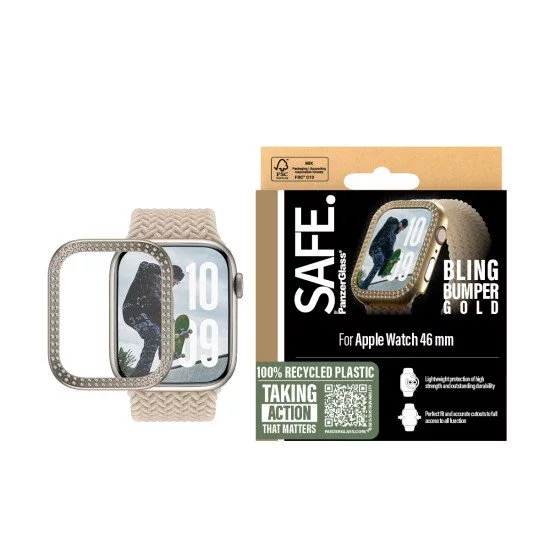 PanzerGlass SAFE by PG Scrn Bump Gold Watch 45mm Transparent PanzerGlass SAFE by PG Scrn Bump Gold Watch 45mm Transparent