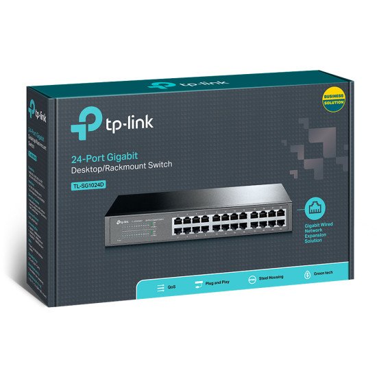 TP-Link TL-SG1024D commutateur réseau Non-géré Gigabit Ethernet (10/100/1000) Gris