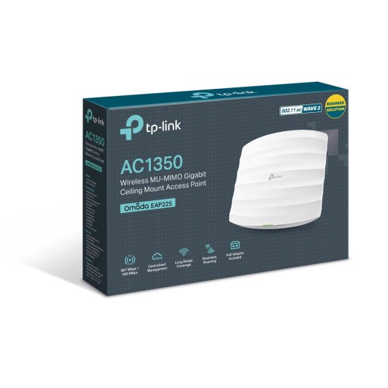 TP-LINK EAP225 routeur sans fil Bi-bande (2,4 GHz / 5 GHz) Gigabit Ethernet Blanc