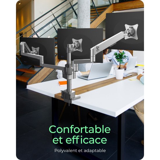 ICY BOX IB-MS525-T 76,2 cm (30") Bureau Gris, Argent
