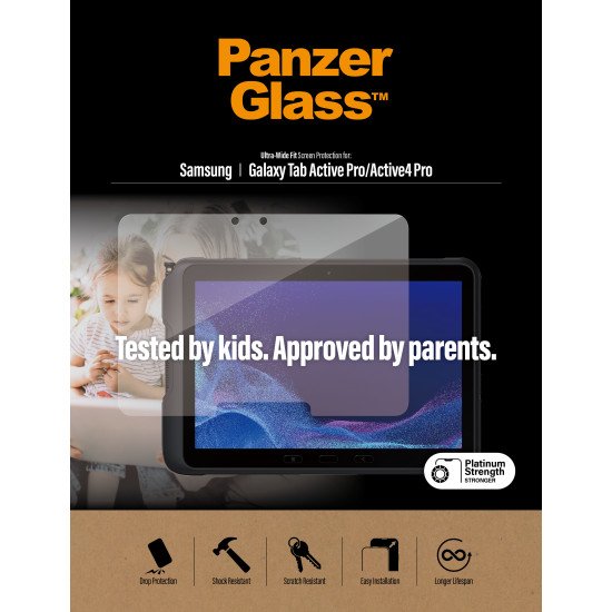 PanzerGlass ® Screen Protector Samsung Galaxy T Active Pro | Active4 Pro Protection d'écran transparent 1 pièce(s)