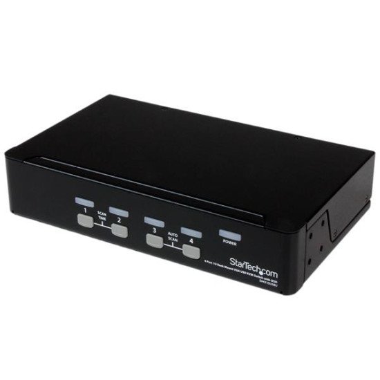 StarTech.com Commutateur KVM 4 Ports VGA USB, Montage en Rack et OSD - Switch KVM - 1920x1440