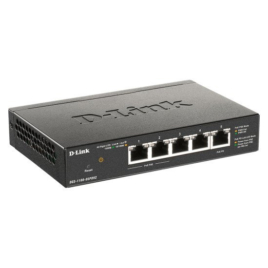 D-Link DGS-1100-05PDV2 commutateur réseau Géré Gigabit Ethernet