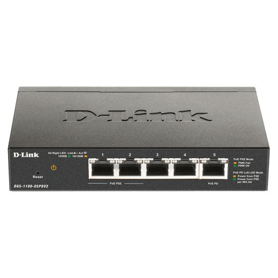 D-Link DGS-1100-05PDV2 commutateur réseau Géré Gigabit Ethernet