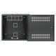 Intellinet Coffret mural 19" extra-plat avec rails 4U horizontaux et 2U verticaux, profondeur 170 mm, idéal AV/multimédia/surveillance, assemblé, noir RAL 7021