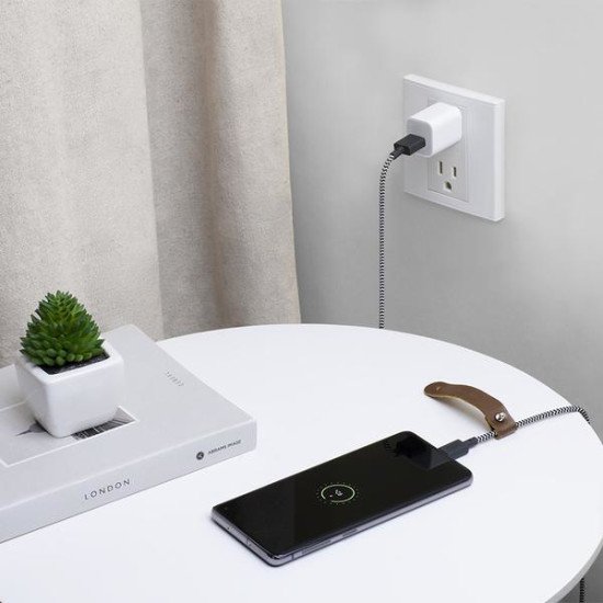 Native Union BELT-AC-ZEB-NP câble USB 1,2 m USB A USB C Noir, Blanc