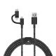 Native Union BELT-ULC-CS-BLK-NP câble USB 2 m USB A USB C/Micro USB A/Lightning Noir Native Union BELT-ULC-CS-BLK-NP câble USB 2 m USB A USB C/Micro USB A/Lightning Noir