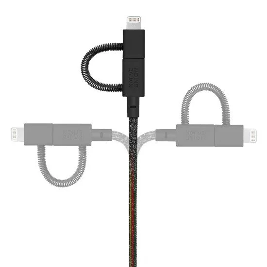 Native Union BELT-ULC-CS-BLK-NP câble USB 2 m USB A USB C/Micro USB A/Lightning Noir Native Union BELT-ULC-CS-BLK-NP câble USB 2 m USB A USB C/Micro USB A/Lightning Noir