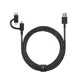Native Union BELT-ULC-CS-BLK-NP câble USB 2 m USB A USB C/Micro USB A/Lightning Noir Native Union BELT-ULC-CS-BLK-NP câble USB 2 m USB A USB C/Micro USB A/Lightning Noir