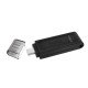 Kingston DataTraveler 70 clé USB 128 Go USB Type-C 3.2 Gen 1 (3.1 Gen 1) Noir