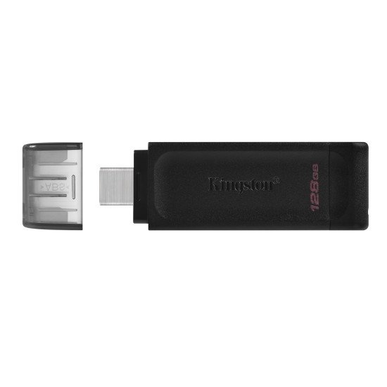 Kingston DataTraveler 70 clé USB 128 Go USB Type-C 3.2 Gen 1 (3.1 Gen 1) Noir