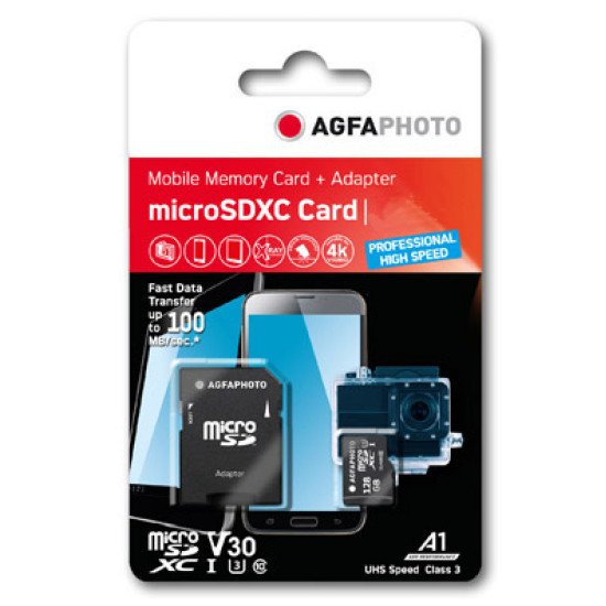 AgfaPhoto 10613 mémoire flash 128 Go MicroSDXC UHS-I Classe 10