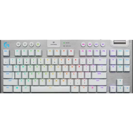 Logitech G G913 TKL - GL Tactile clavier RF sans fil + Bluetooth QWERTY US International Blanc Logitech G G913 TKL - GL Tactile clavier RF sans fil + Bluetooth QWERTY US International Blanc