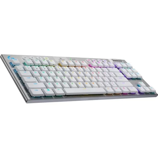 Logitech G G913 TKL - GL Tactile clavier RF sans fil + Bluetooth QWERTY US International Blanc Logitech G G913 TKL - GL Tactile clavier RF sans fil + Bluetooth QWERTY US International Blanc