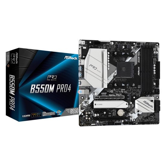 Asrock B550M Pro4 Emplacement AM4 Carte mère Micro ATX AMD B550