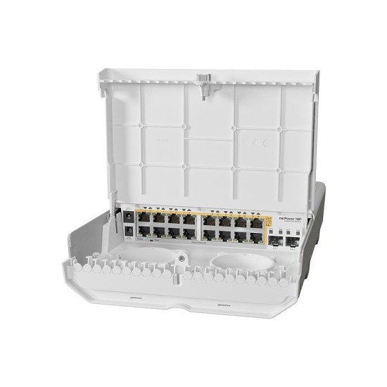 Mikrotik netPower 16P L2/L3 Gigabit Ethernet (10/100/1000) Connexion Ethernet POE Blanc