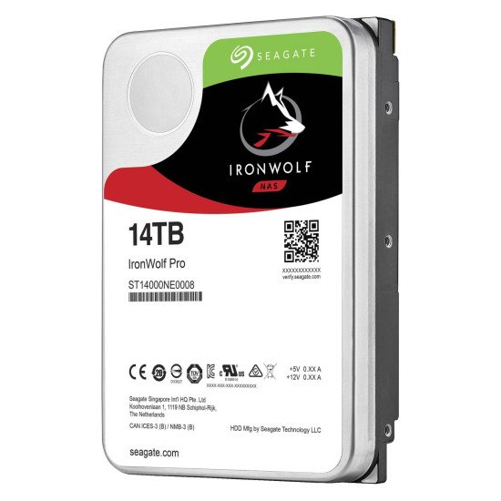 Seagate IronWolf Pro ST14000NEA008 disque dur 3.5" 14000 Go Série ATA III Seagate IronWolf Pro ST14000NEA008 disque dur 3.5" 14000 Go Série ATA III