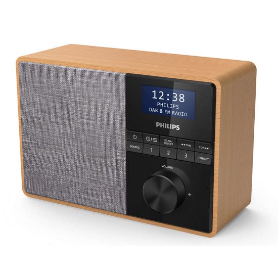 Philips TAR5505/10 Radio portable Numérique Noir, Gris, Bois