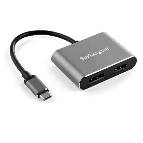 StarTech.com Adaptateur multiport USB-C vers DisplayPort ou HDMI - 4K 60 Hz - Convertisseur 2-en-1