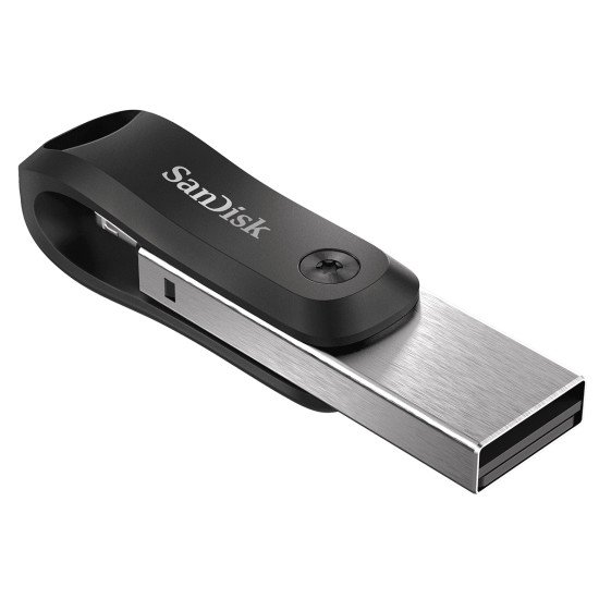 Sandisk SDIX60N-064G-GN6NN lecteur USB flash 64 Go USB Type-A / Lightning 3.2 Gen 2 (3.1 Gen 2) Noir, Argent