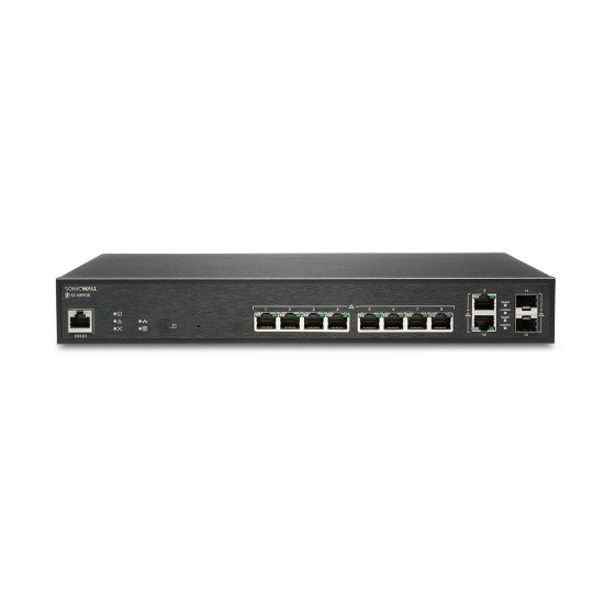 SonicWall SWS12-10FPOE Géré L2 Gigabit Ethernet (10/100/1000) Connexion Ethernet POE Noir