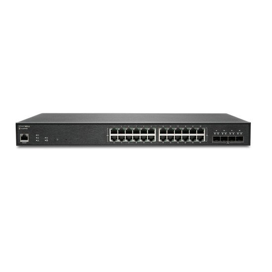 SonicWall SWS14-24FPOE Géré L2 Gigabit Ethernet (10/100/1000) Connexion Ethernet, supportant l'alimentation via ce port (PoE) 1U Noir