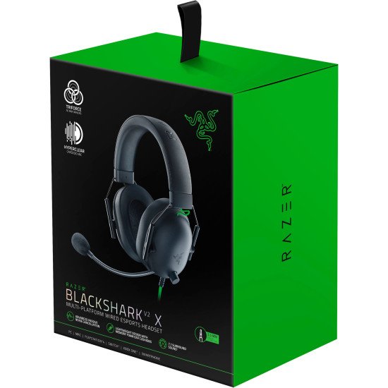 Razer Blackshark V2 X Casque Avec fil Arceau Jouer Noir, Vert