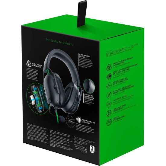 Razer Blackshark V2 X Casque Avec fil Arceau Jouer Noir, Vert