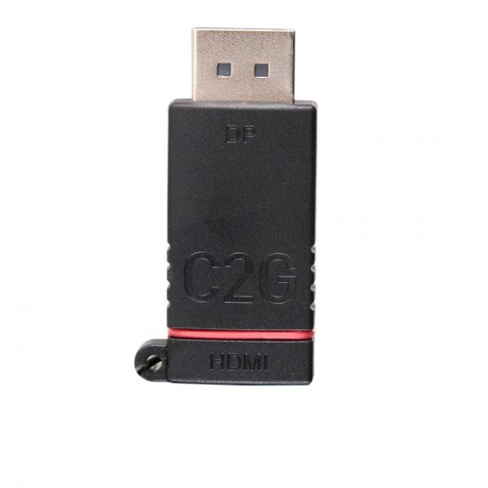 C2G Anneau adaptateur à prise de boîtier de table rétractable 4K HDMI[R] avec Mini DisplayPort[TM], DisplayPort et USB-C[R] codés couleur
