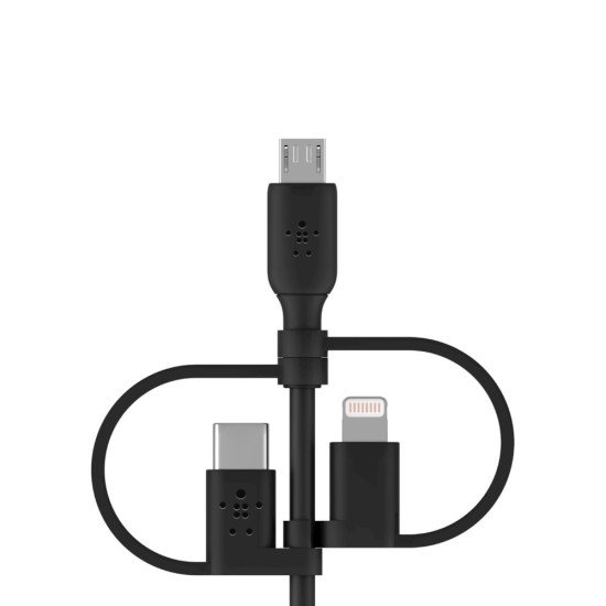 Belkin BOOST CHARGE câble USB 1 m USB A USB C/Micro-USB B/Lightning Noir