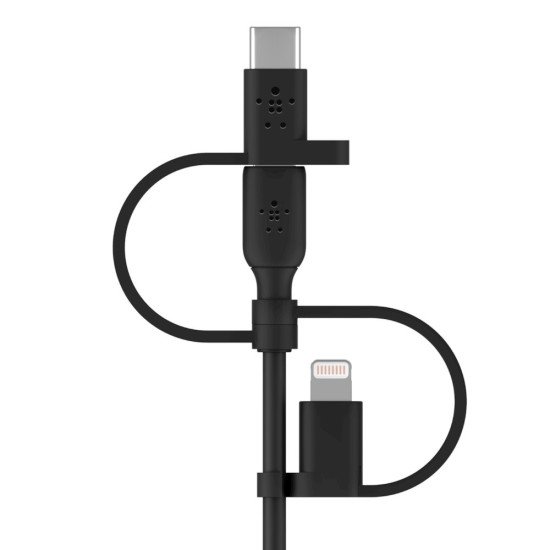 Belkin BOOST CHARGE câble USB 1 m USB A USB C/Micro-USB B/Lightning Noir