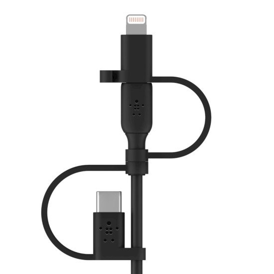 Belkin BOOST CHARGE câble USB 1 m USB A USB C/Micro-USB B/Lightning Noir