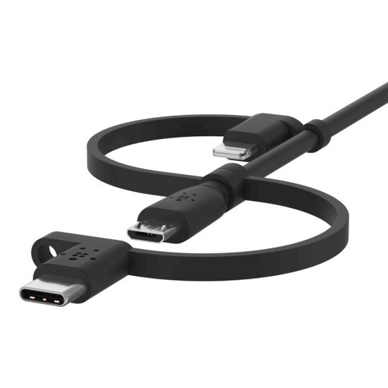 Belkin BOOST CHARGE câble USB 1 m USB A USB C/Micro-USB B/Lightning Noir