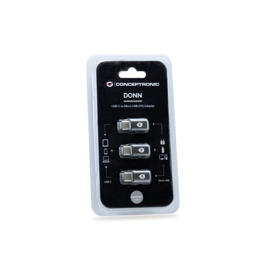 Conceptronic DONN05G changeur de genre de câble USB 2.0 Type-C USB 2.0 Micro Noir Conceptronic DONN05G changeur de genre de câble USB 2.0 Type-C USB 2.0 Micro Noir