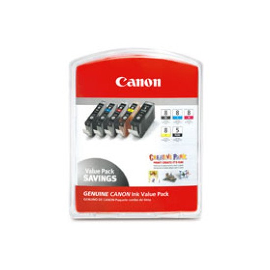 Canon CLI-8 Original Photo cyan,Photo magenta Multipack 5 pièce(s)