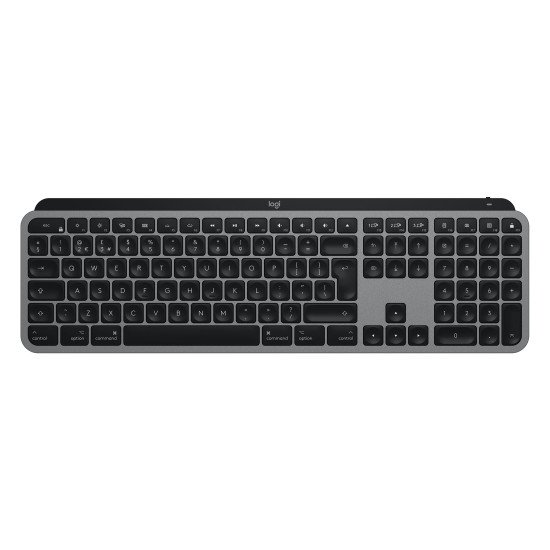 Logitech MX Keys clavier RF sans fil + Bluetooth QWERTZ Allemand Aluminium, Noir