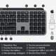 Logitech MX Keys for Mac clavier RF sans fil + Bluetooth QWERTZ Aluminium, Noir