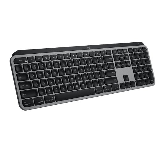 Logitech MX Keys for Mac clavier RF sans fil + Bluetooth QWERTZ Aluminium, Noir