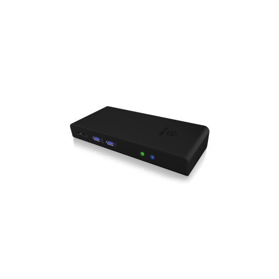 ICY BOX IB-DK2251AC Avec fil USB 3.2 Gen 2 (3.1 Gen 2) Type-A Noir