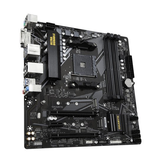 Gigabyte B550M DS3H Emplacement AM4 Micro ATX AMD B550